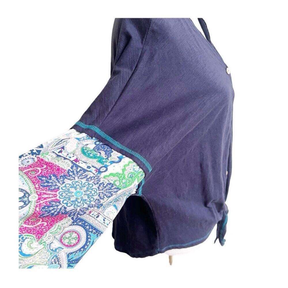 Umgee Flared Multipattern Sleeve Bohemian Top Woo… - image 3